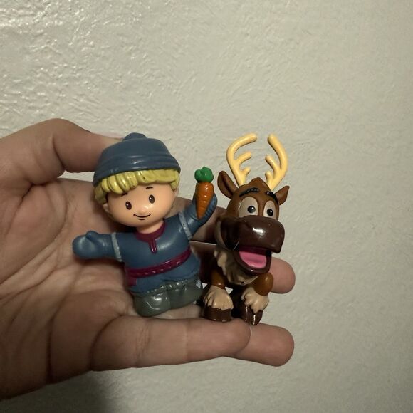 Hasbro Disney Frozen Sven Reindeer 3" Action Figure Cake Topper And Kristoff LP - Picture 1 of 3